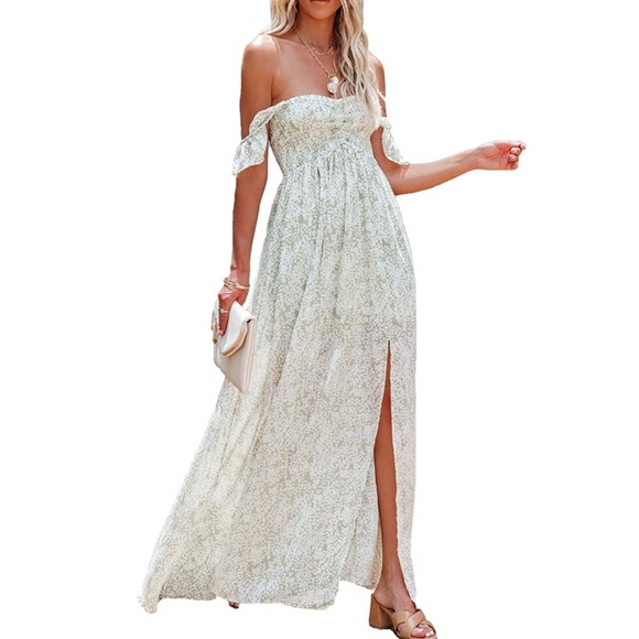 ✨NWT Floral Off Shoulder Maxi Dress✨ - Picture 6 of 6